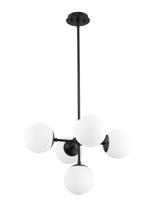 Pendant Z-Lite 730-5MB Matte Black Midnetic 5 Light Pendant Z-Lite