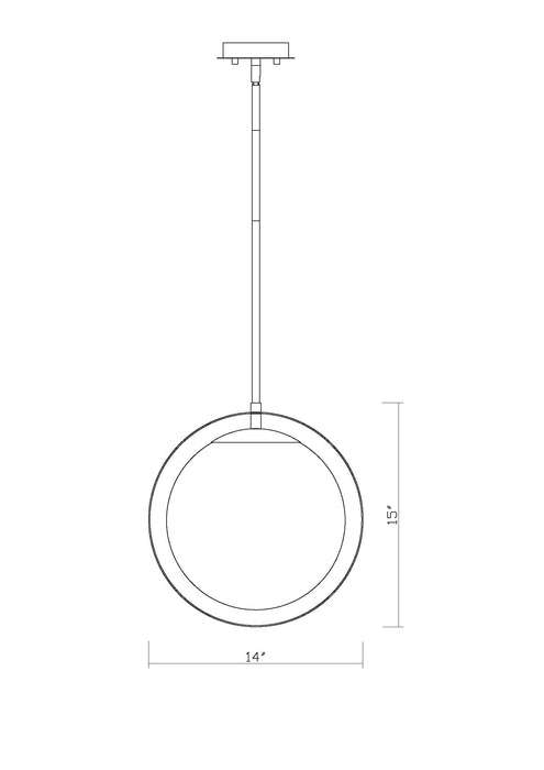 Pendant Z-Lite 730P12-MB Matte Black Midnetic 1 Light Pendant Z-Lite