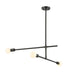 Chandelier Z-Lite 731-3MB Matte Black Modernist 3 Light Chandelier Z-Lite