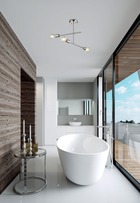 Semi Flush Mount Z-Lite 731-3SF-CH Chrome Modernist 3 Light Semi Flush Mount Z-Lite