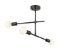 Semi Flush Mount Z-Lite 731-3SF-MB Matte Black Modernist 3 Light Semi Flush Mount Z-Lite