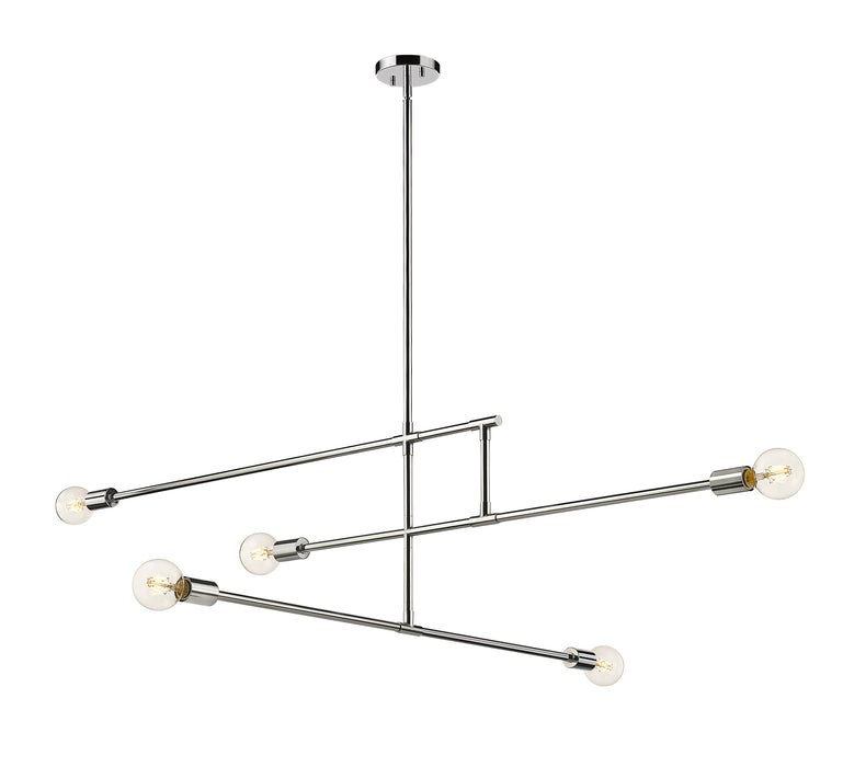 Chandelier Z-Lite 731-5CH Chrome Modernist 5 Light Chandelier Z-Lite