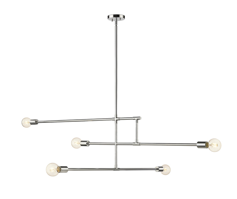 Chandelier Z-Lite 731-5CH Chrome Modernist 5 Light Chandelier Z-Lite
