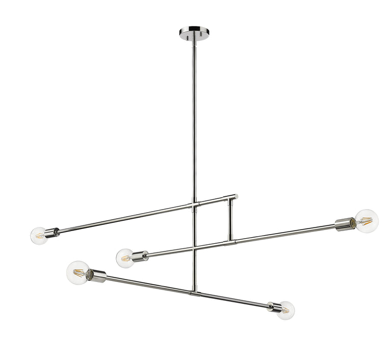 Chandelier Z-Lite 731-5CH Chrome Modernist 5 Light Chandelier Z-Lite