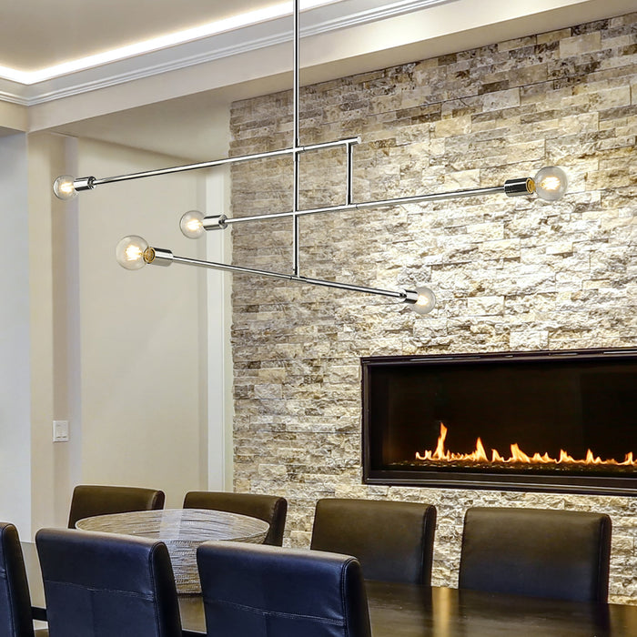 Chandelier Z-Lite 731-5CH Chrome Modernist 5 Light Chandelier Z-Lite