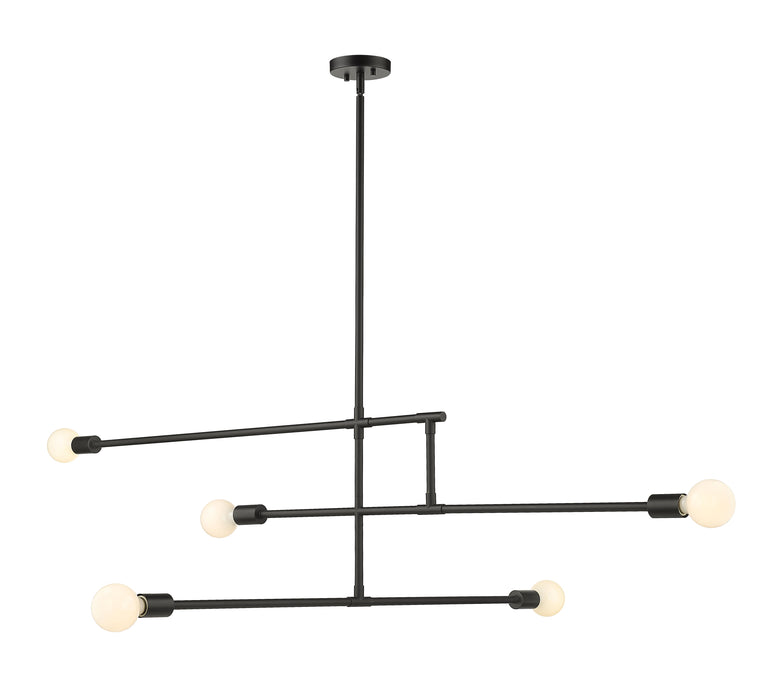 Chandelier Z-Lite 731-5MB Matte Black Modernist 5 Light Chandelier Z-Lite