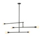 Chandelier Z-Lite 731-5MB Matte Black Modernist 5 Light Chandelier Z-Lite