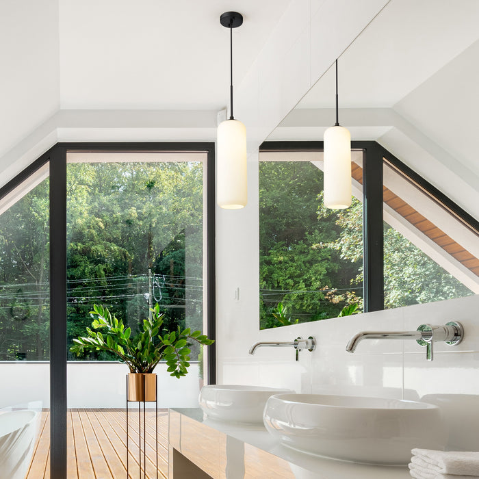 Pendant Z-Lite 732P22-MB Matte Black Monty 1 Light Pendant Z-Lite