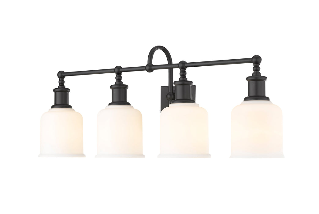 Vanity Z-Lite 733-4V-MB Matte Black Bryant 4 Light Vanity Z-Lite