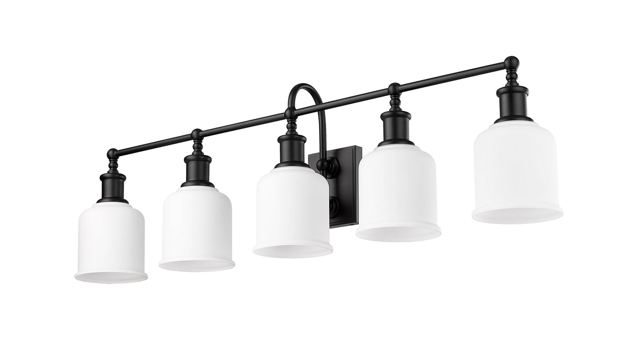 Vanity Z-Lite 733-5V-MB Matte Black Bryant 5 Light Vanity Z-Lite