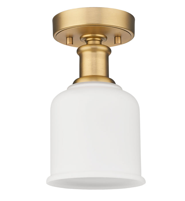 Flush Mount Z-Lite 733F1-HBR Heritage Brass Bryant 1 Light Flush Mount Z-Lite