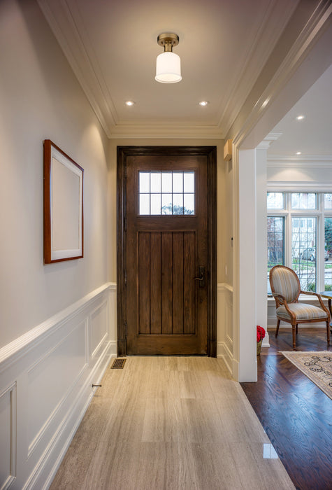 Flush Mount Z-Lite 733F1-HBR Heritage Brass Bryant 1 Light Flush Mount Z-Lite