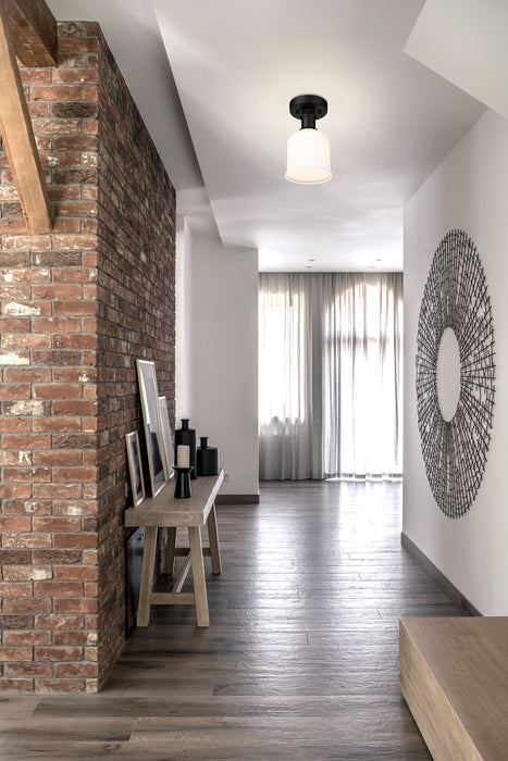 Flush Mount Z-Lite 733F1-MB Matte Black Bryant 1 Light Flush Mount Z-Lite