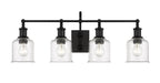 Vanity Z-Lite 734-4V-MB Matte Black Bryant 4 Light Vanity Z-Lite