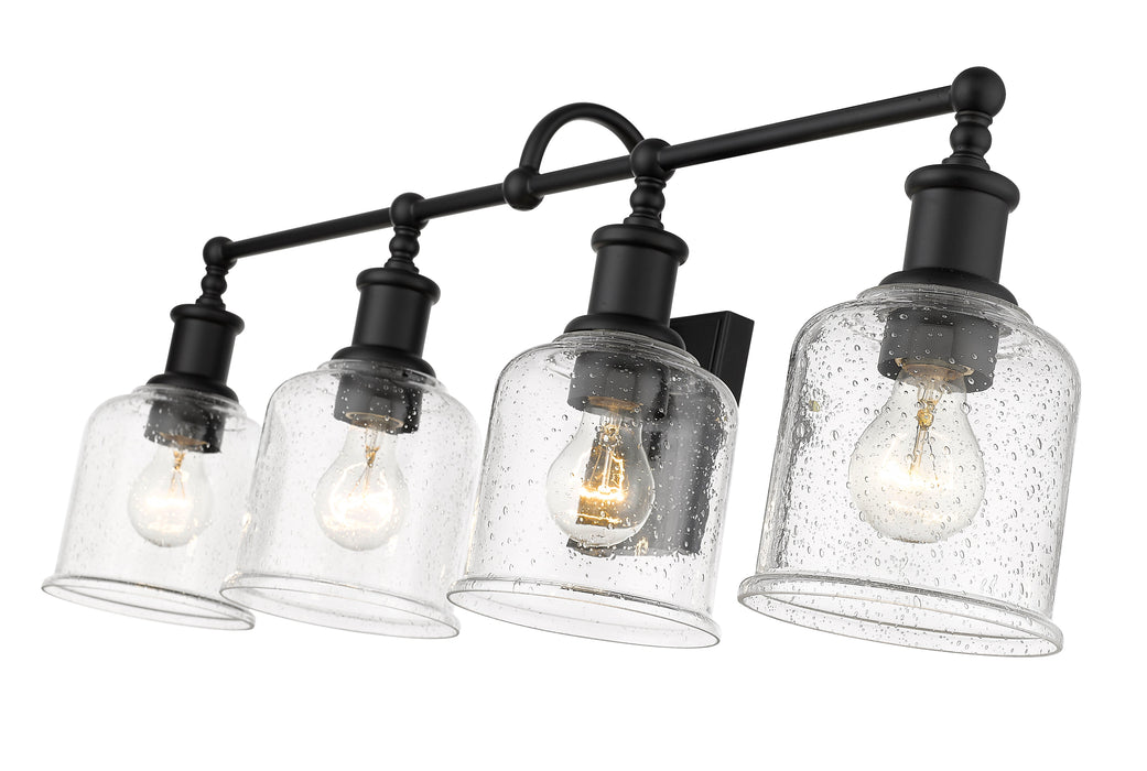 Vanity Z-Lite 734-4V-MB Matte Black Bryant 4 Light Vanity Z-Lite