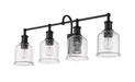 Vanity Z-Lite 734-4V-MB Matte Black Bryant 4 Light Vanity Z-Lite