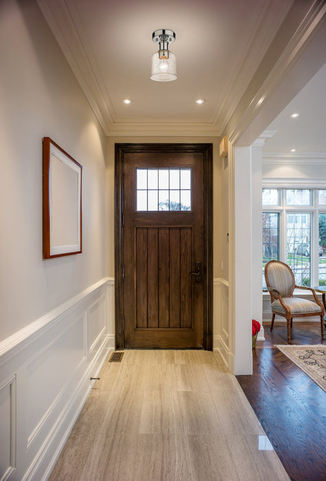 Flush Mount Z-Lite 734F1-CH Chrome Bryant 1 Light Flush Mount Z-Lite