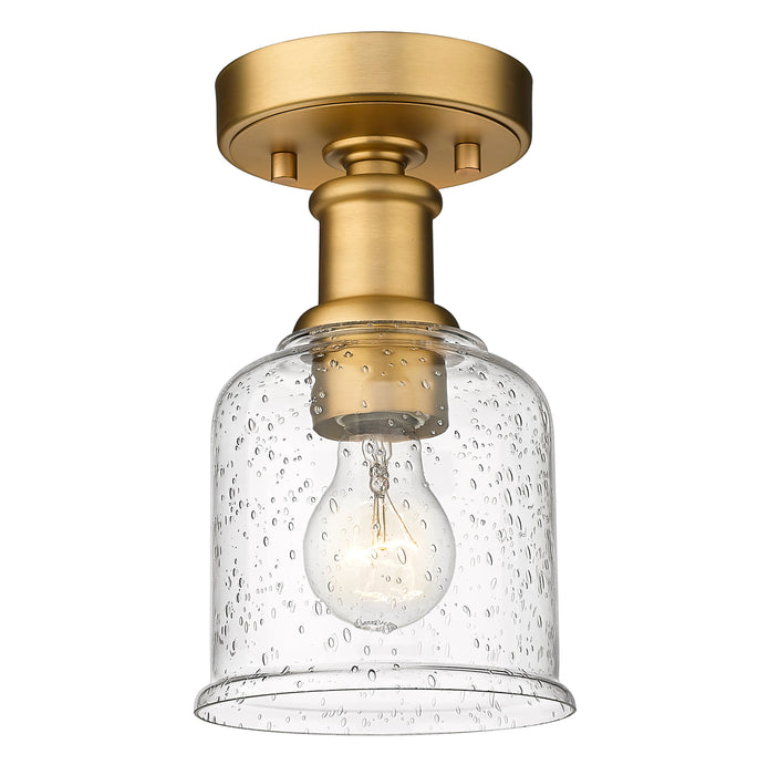 Flush Mount Z-Lite 734F1-HBR Heritage Brass Bryant 1 Light Flush Mount Z-Lite