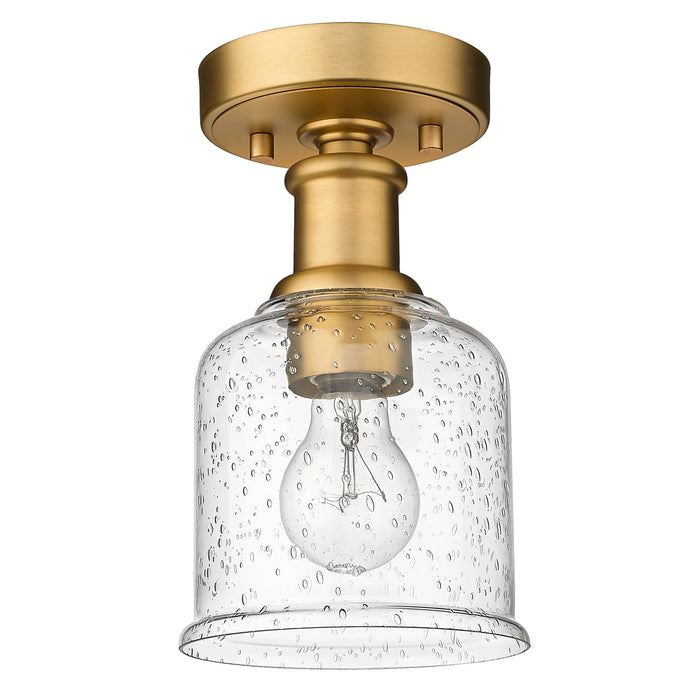 Flush Mount Z-Lite 734F1-HBR Heritage Brass Bryant 1 Light Flush Mount Z-Lite