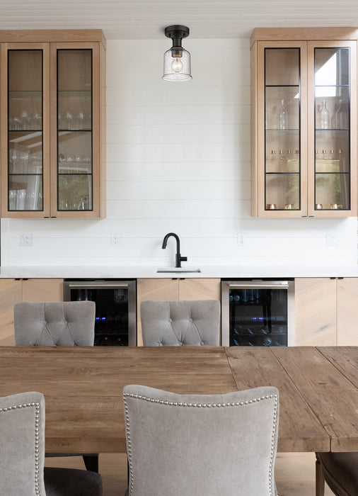 Flush Mount Z-Lite 734F1-MB Matte Black Bryant 1 Light Flush Mount Z-Lite