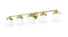 Vanity Z-Lite 735-5V-LG Luxe Gold Vaughn 5 Light Vanity Z-Lite