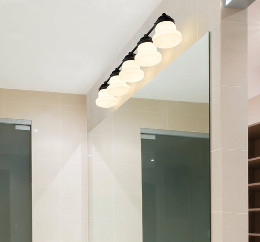 Vanity Z-Lite 735-5V-MB Matte Black Vaughn 5 Light Vanity Z-Lite