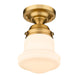 Flush Mount Z-Lite 735F1-HBR Heritage Brass Vaughn 1 Light Flush Mount Z-Lite