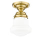 Flush Mount Z-Lite 735F1-LG Luxe Gold Vaughn 1 Light Flush Mount Z-Lite