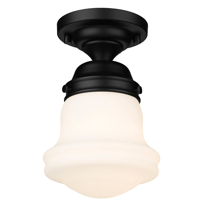 Flush Mount Z-Lite 735F1-MB Matte Black Vaughn 1 Light Flush Mount Z-Lite