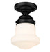 Flush Mount Z-Lite 735F1-MB Matte Black Vaughn 1 Light Flush Mount Z-Lite