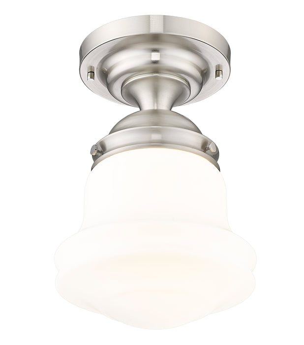 Flush Mount Z-Lite 735F10-BN Brushed Nickel Vaughn 1 Light Flush Mount Z-Lite