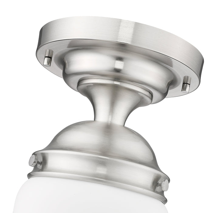 Flush Mount Z-Lite 735F10-BN Brushed Nickel Vaughn 1 Light Flush Mount Z-Lite
