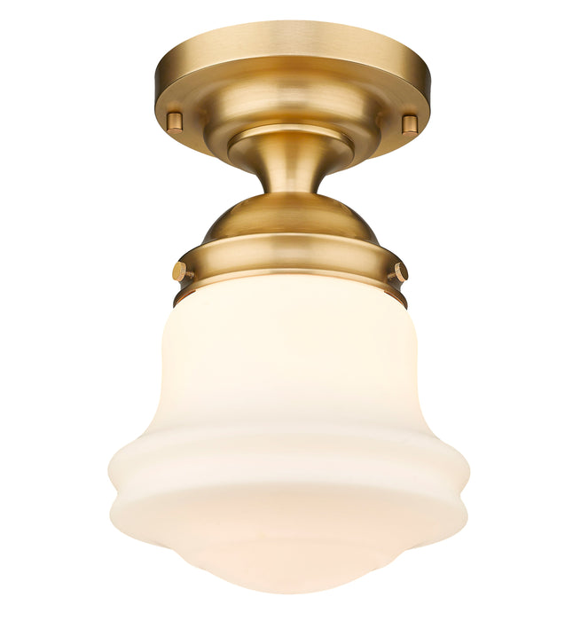 Flush Mount Z-Lite 735F10-HBR Heritage Brass Vaughn 1 Light Flush Mount Z-Lite