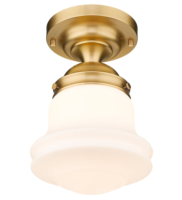 Flush Mount Z-Lite 735F10-HBR Heritage Brass Vaughn 1 Light Flush Mount Z-Lite