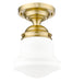 Flush Mount Z-Lite 735F10-LG Luxe Gold Vaughn 1 Light Flush Mount Z-Lite