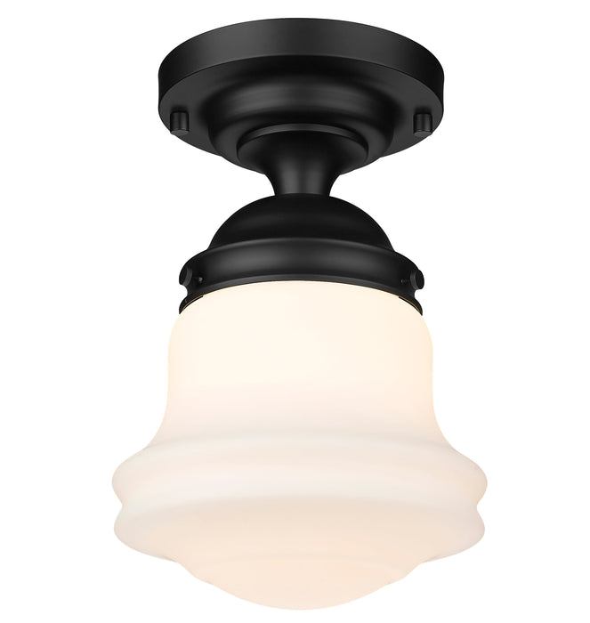 Flush Mount Z-Lite 735F10-MB Matte Black Vaughn 1 Light Flush Mount Z-Lite