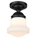 Flush Mount Z-Lite 735F10-MB Matte Black Vaughn 1 Light Flush Mount Z-Lite