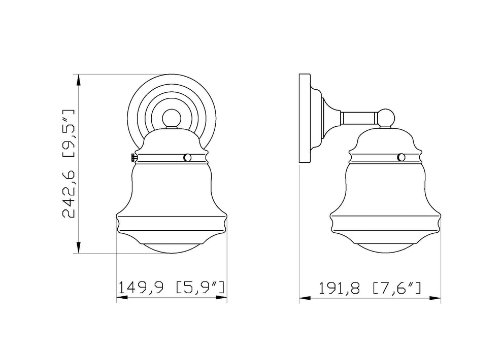 Wall Sconce Z-Lite 736-1S-BN Brushed Nickel Vaughn 1 Light Wall Sconce Z-Lite
