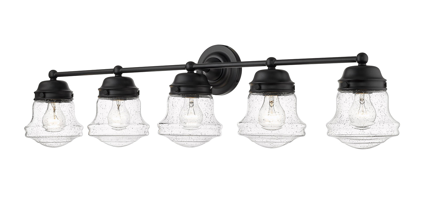 Vanity Z-Lite 736-5V-MB Matte Black Vaughn 5 Light Vanity Z-Lite