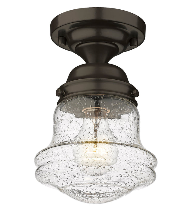Flush Mount Z-Lite 736F1-BRZ Bronze Vaughn 1 Light Flush Mount Z-Lite