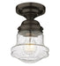 Flush Mount Z-Lite 736F1-BRZ Bronze Vaughn 1 Light Flush Mount Z-Lite