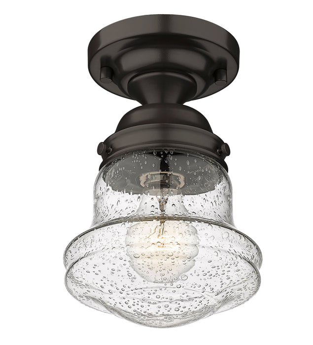 Flush Mount Z-Lite 736F1-BRZ Bronze Vaughn 1 Light Flush Mount Z-Lite