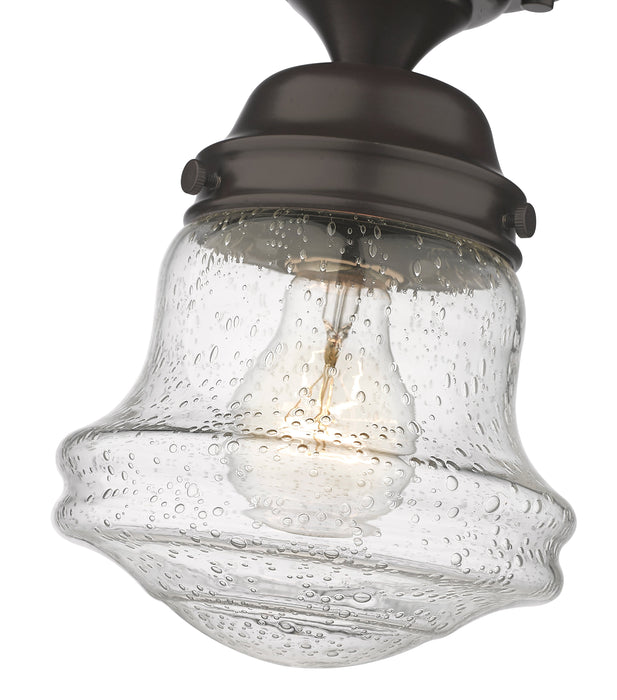 Flush Mount Z-Lite 736F1-BRZ Bronze Vaughn 1 Light Flush Mount Z-Lite