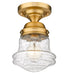 Flush Mount Z-Lite 736F1-HBR Heritage Brass Vaughn 1 Light Flush Mount Z-Lite