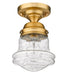 Flush Mount Z-Lite 736F1-HBR Heritage Brass Vaughn 1 Light Flush Mount Z-Lite