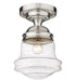 Flush Mount Z-Lite 736F10-BN Brushed Nickel Vaughn 1 Light Flush Mount Z-Lite