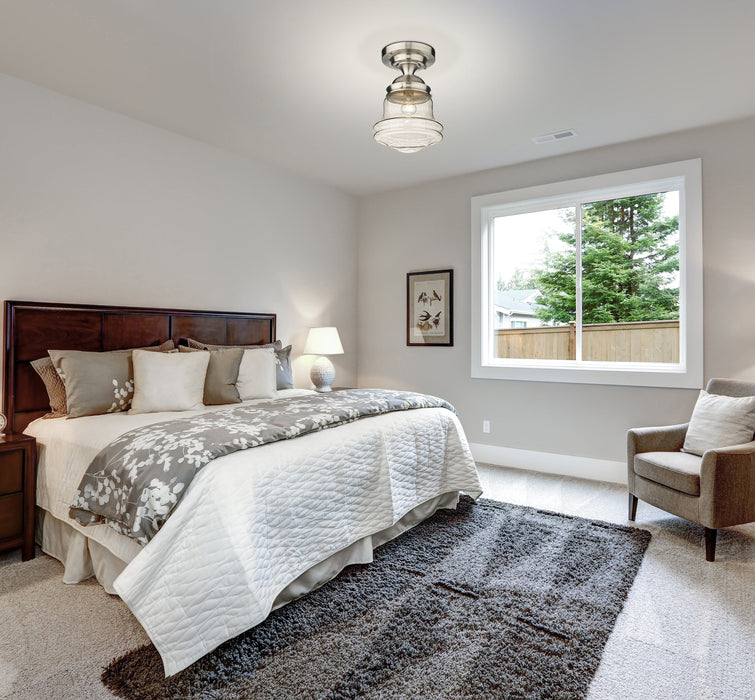 Flush Mount Z-Lite 736F10-BN Brushed Nickel Vaughn 1 Light Flush Mount Z-Lite