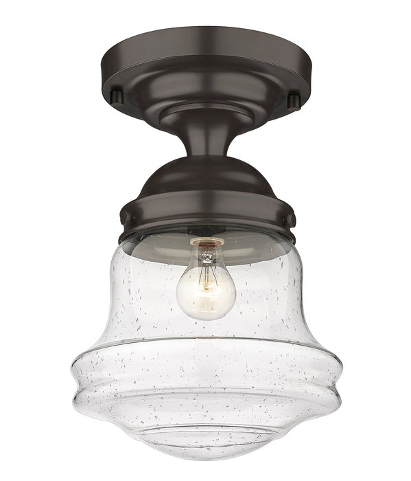 Flush Mount Z-Lite 736F10-BRZ Bronze Vaughn 1 Light Flush Mount Z-Lite