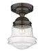 Flush Mount Z-Lite 736F10-BRZ Bronze Vaughn 1 Light Flush Mount Z-Lite