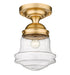 Flush Mount Z-Lite 736F10-HBR Heritage Brass Vaughn 1 Light Flush Mount Z-Lite